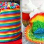 Радужный торт и кексы/ Rainbow Cake / Cupcakes