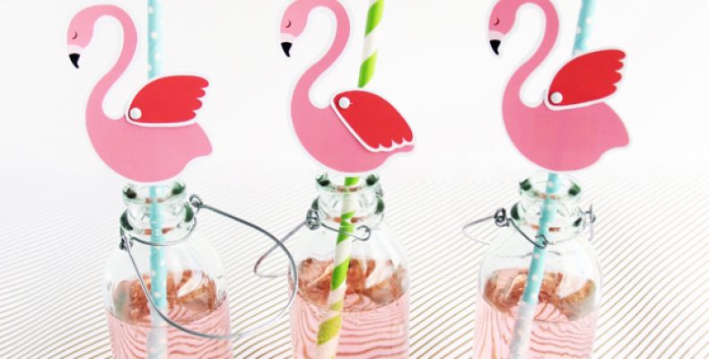 Поделки и принты для праздника «Фламинго»